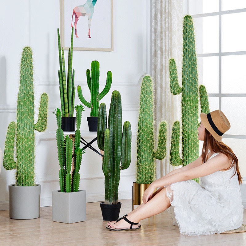 Cactus Mix Pot - Artificial Green Fairy Column Decoration Indoor