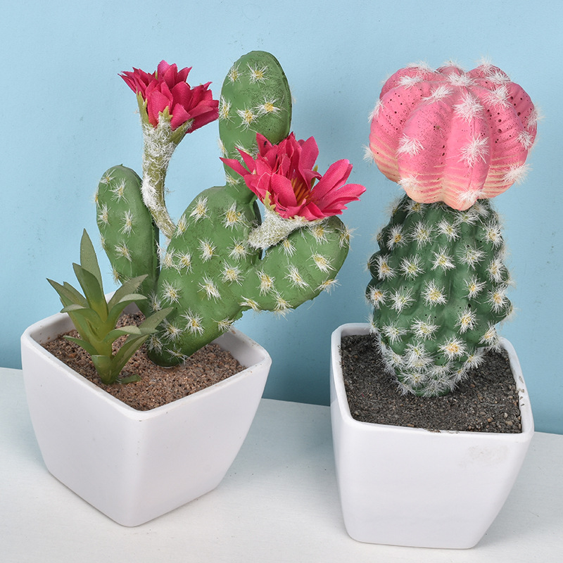 1PC Mini Fake Plastic Cactus W - Cactus Mix Pot recensione e prezzo