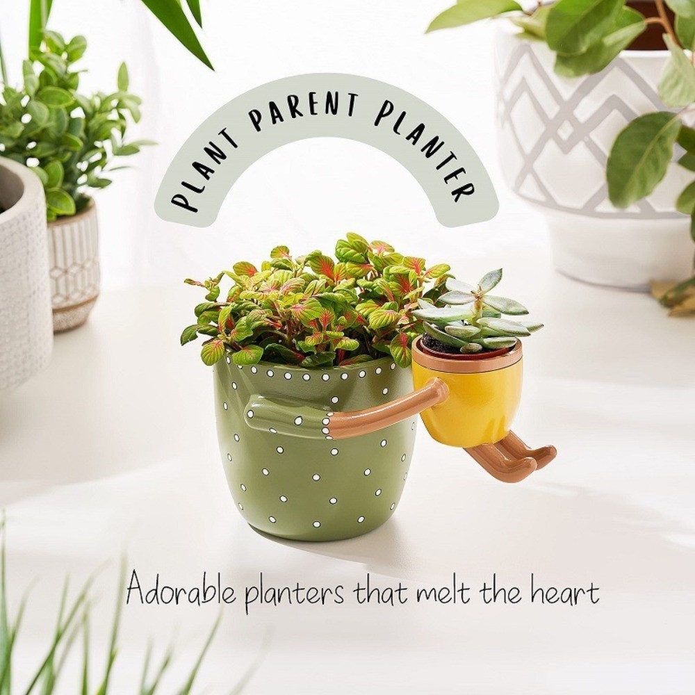 Resin Parent-child Flowerpot w - Plant Parent Pot recensione e prezzo