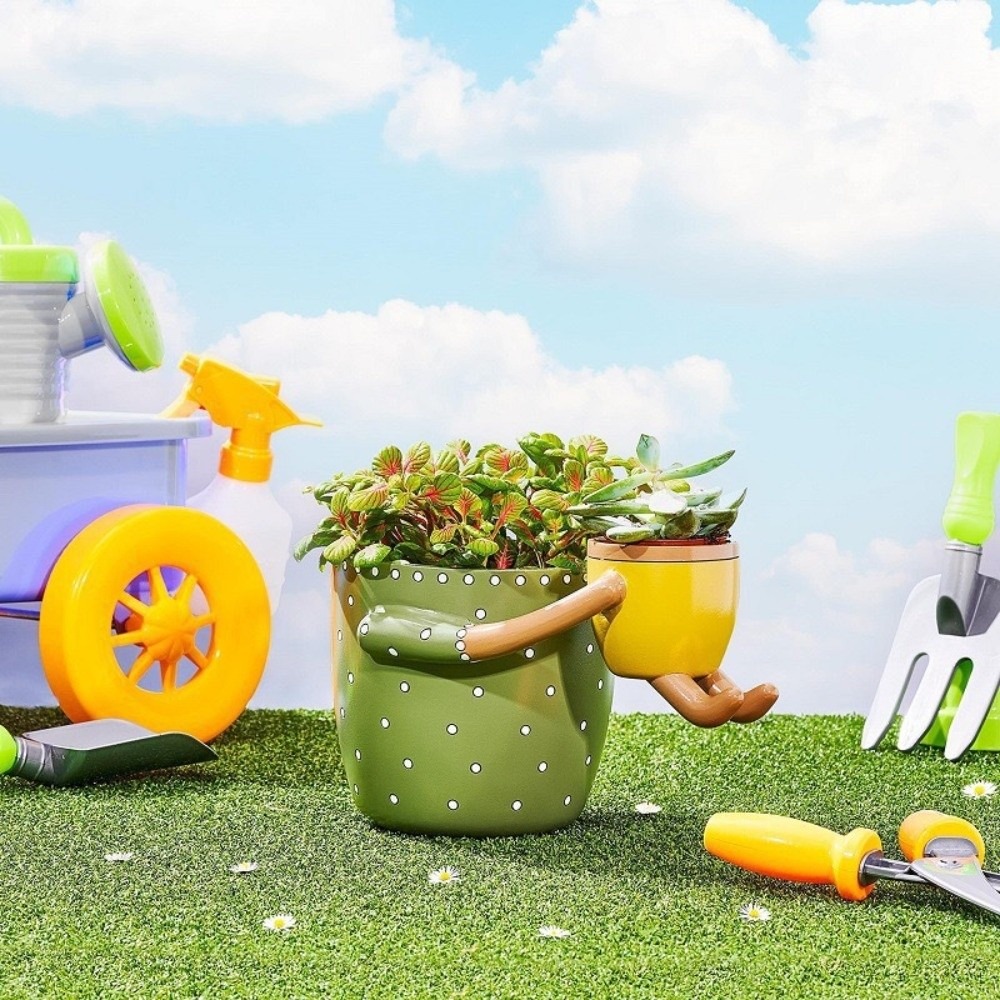 Resin Parent-child Flowerpot w - Plant Parent Pot recensione e prezzo