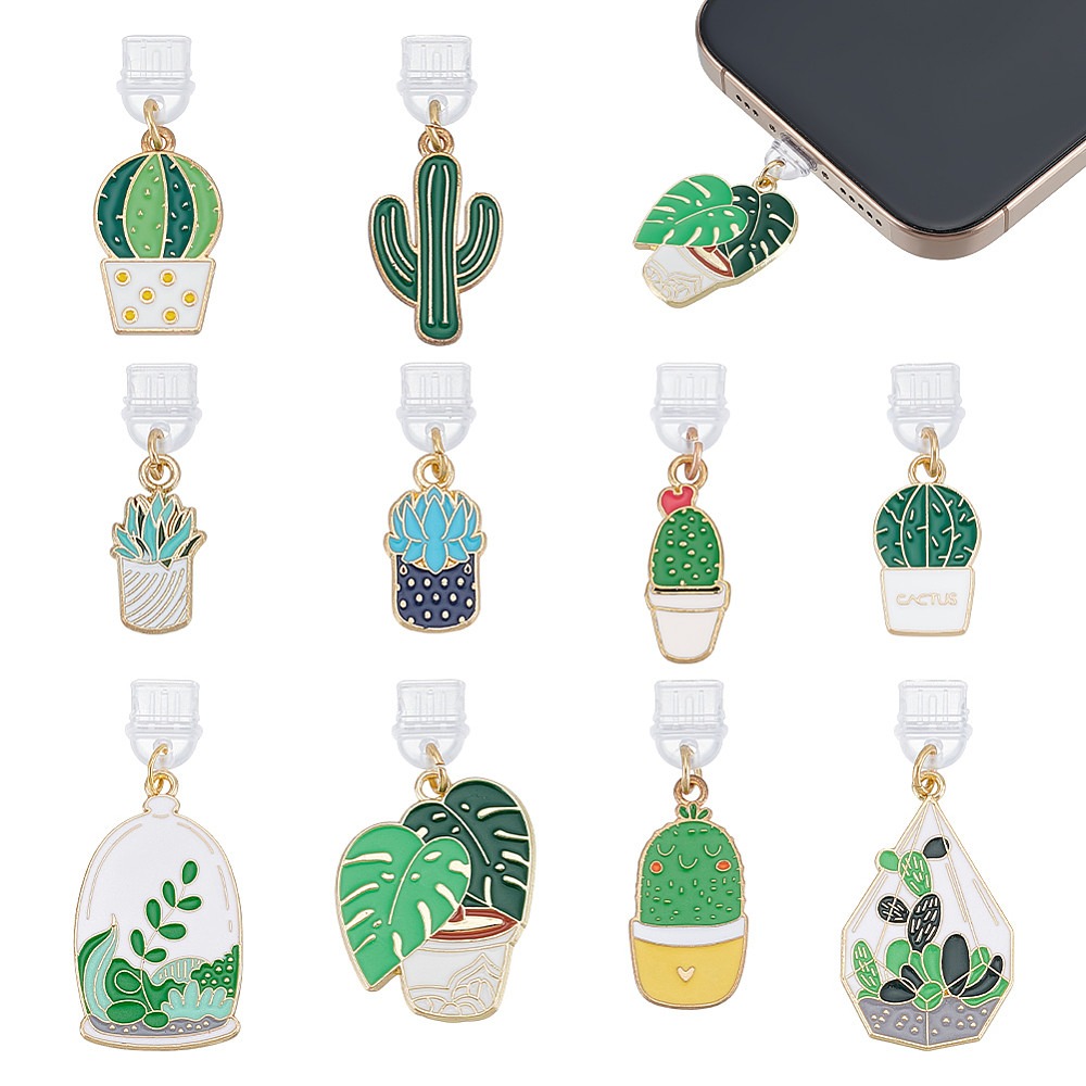 10Pcs 10 Styles PVC Mobile Dus - Cactus Mix Pot recensione e prezzo