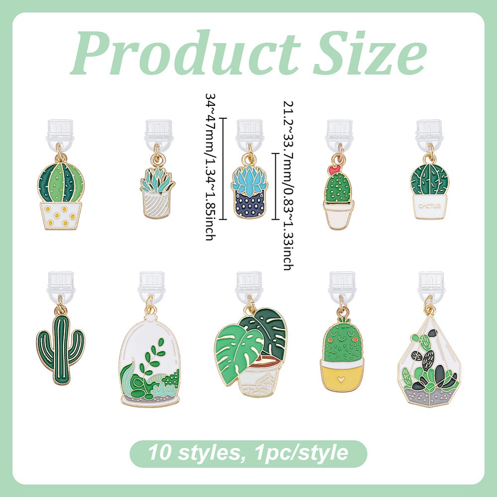 10Pcs 10 Styles PVC Mobile Dus - Cactus Mix Pot recensione e prezzo