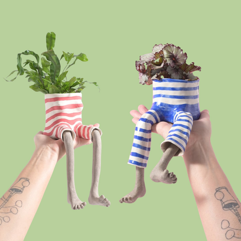 1Pcs Novelty Sitting Legs Cera - Plant Parent Pot recensione e prezzo